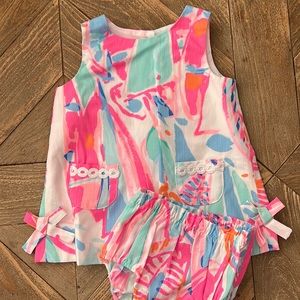 Lilly Pulitzer baby girl dress with bloomers. NWT